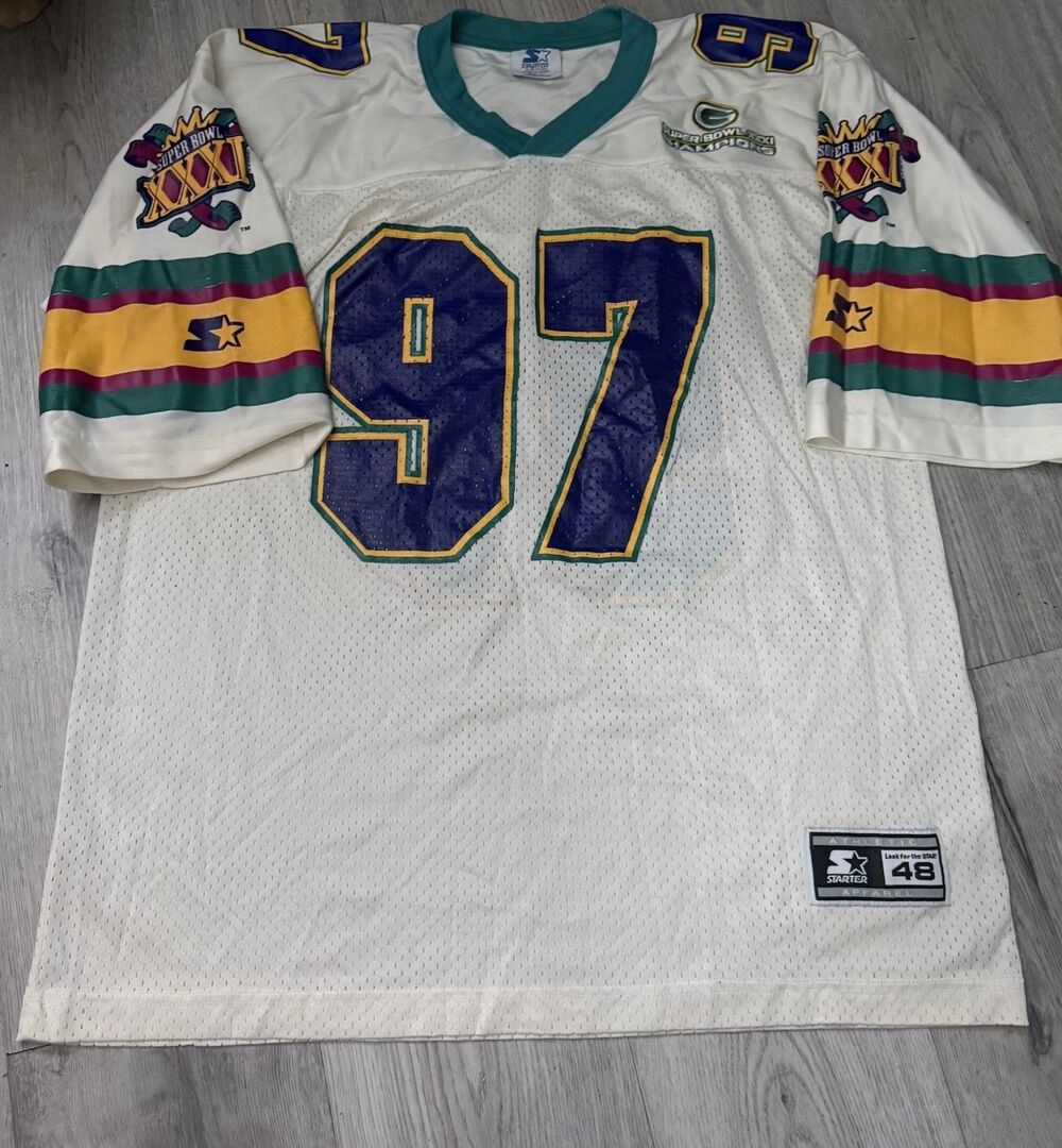 SUPER BOWL XXXI PATRIOTS V PACKERS LARGE LICENSED STARTER JERSEY 48 Large